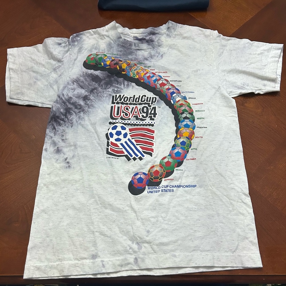 World cup graphic t size M dyed